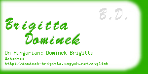 brigitta dominek business card